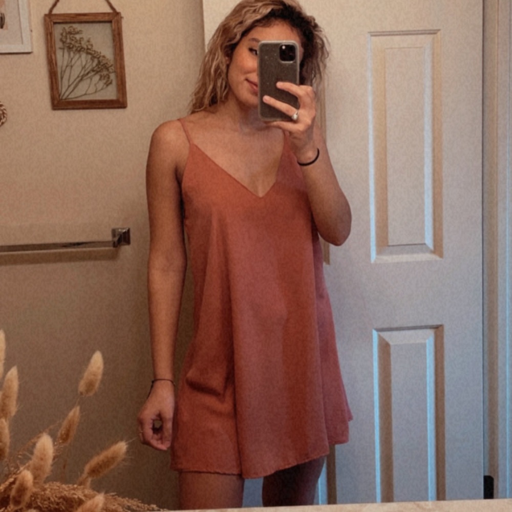 Pink Slip Mini Dress